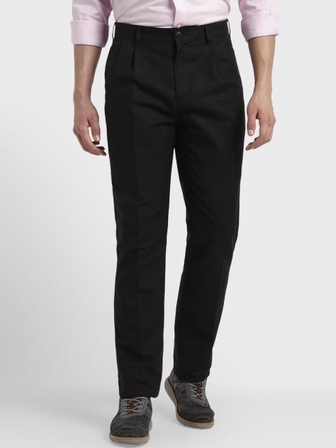 

ColorPlus Men Black Slim Fit Solid Formal Trousers