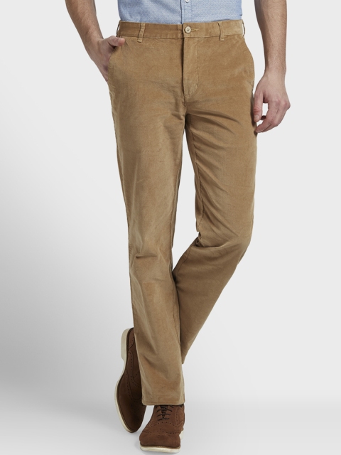 

ColorPlus Men Khaki Regular Fit Solid Regular Trousers