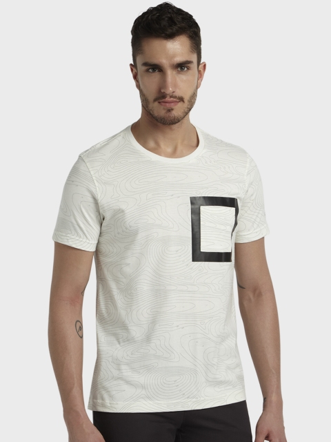 

ColorPlus Men White Solid Round Neck Pure Cotton T-shirt