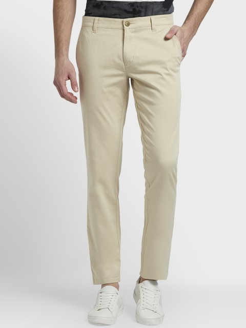 

Parx Men Beige Slim Fit Solid Chinos