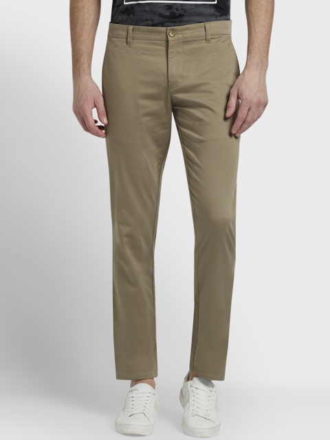 

Parx Men Beige Slim Fit Self Design Regular Trousers