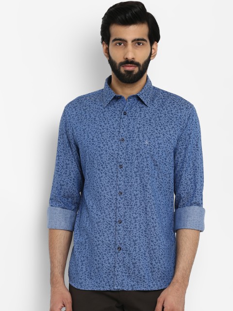 

Parx Men Blue Slim Fit Printed Casual Shirt