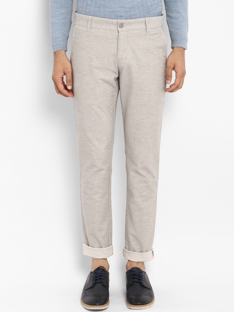 

Parx Men Grey Slim Fit Solid Chinos