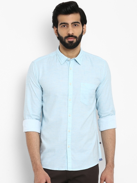 

Parx Men Sea Green Slim Fit Solid Casual Shirt