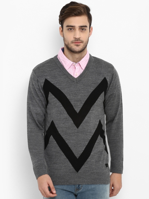 

Parx Men Grey Printed Pullover