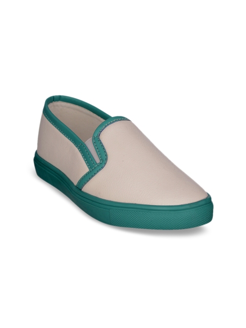

Bruno Manetti Women Beige & Green Sneakers
