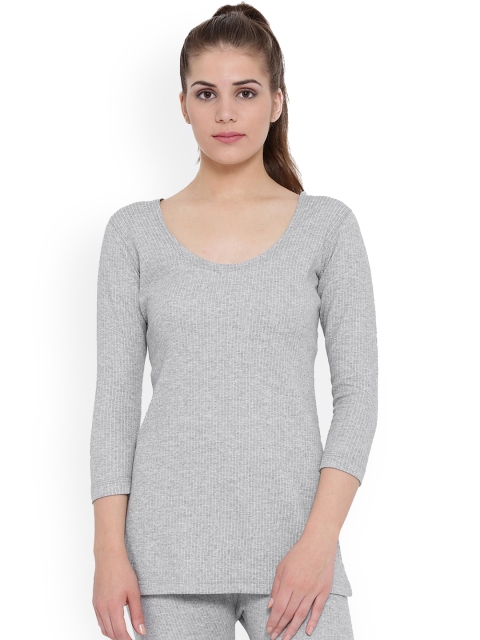 

Monte Carlo Women Grey Melange Thermal Top BBAPLMC67017_XL