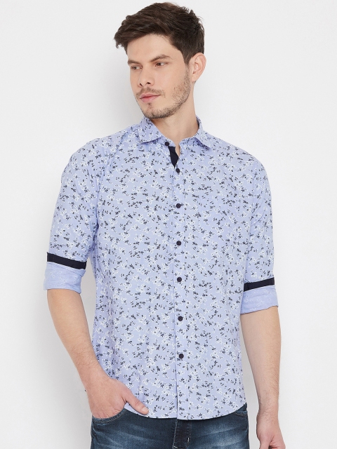 

Duke Men Blue Regular Fit Printed Casual Shirt