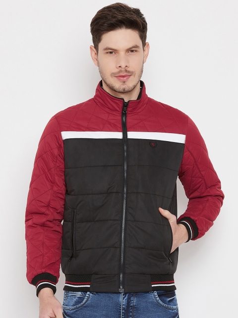 

Duke Men Black Colourblocked Padded Jacket