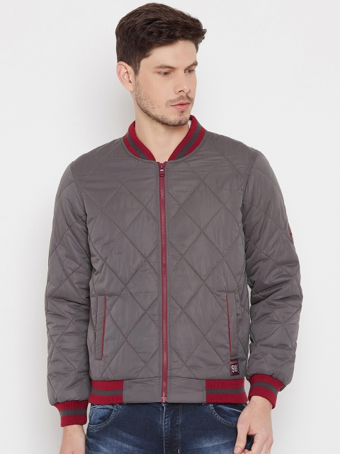 

Duke Men Grey Striped Bomber