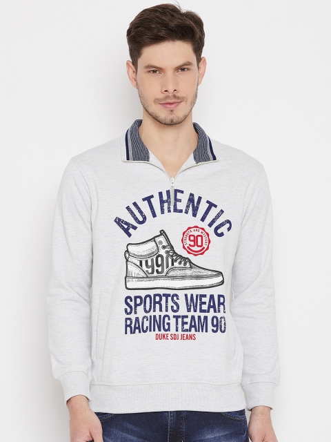 

Duke Men Grey Printed Sweatshirt