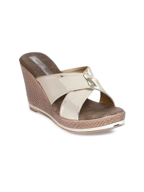 

Bruno Manetti Women Rose Gold Solid Sandals