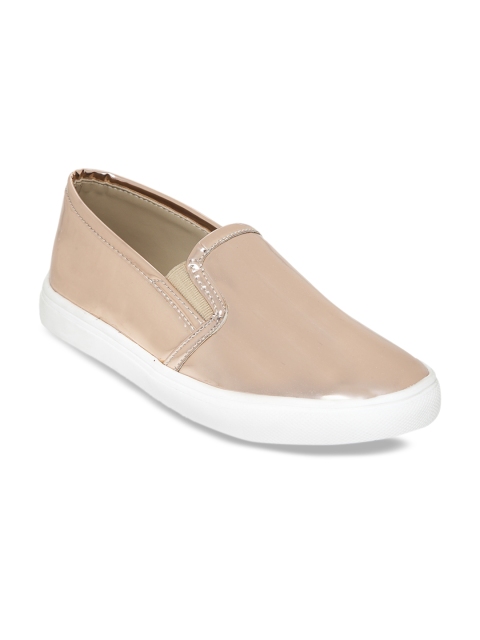 

Bruno Manetti Women Nude-Coloured Slip-On Sneakers