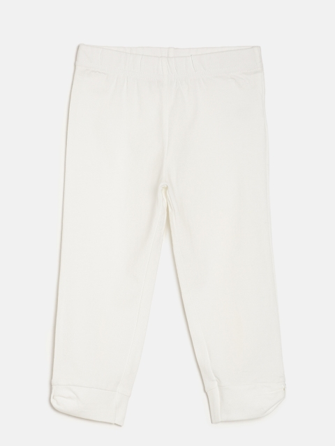 

Peppermint Girls Off-White Solid Leggings