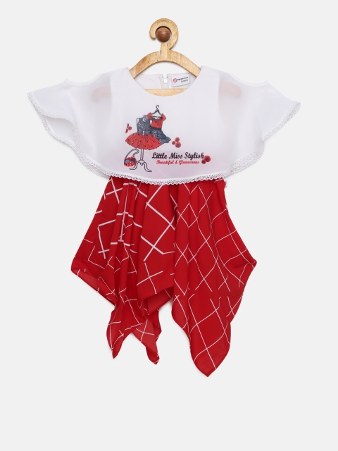 

Peppermint Girls Red and White Fit and Flare Dress