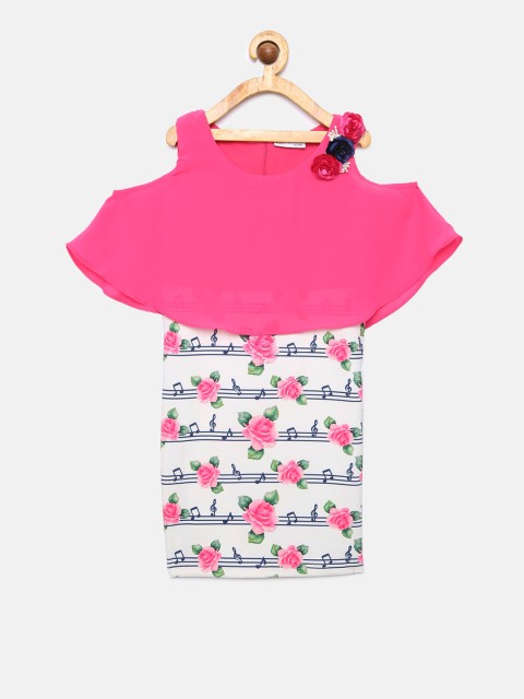 

Peppermint Girls Fuchsia Printed Sheath Dress