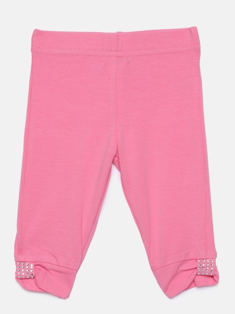 

Peppermint Girls Pink Solid Leggings