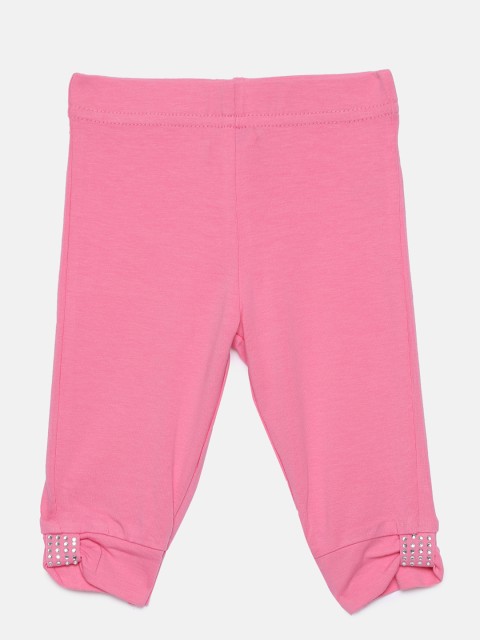 

Peppermint Girls Pink Solid Leggings