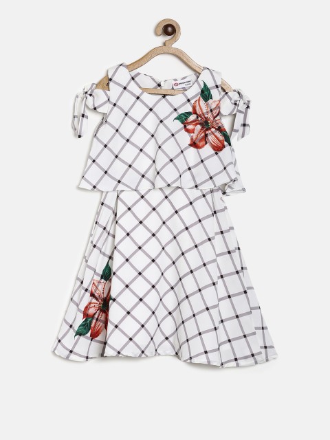 

Peppermint Girls Off-White Printed Fit and Flare Dress