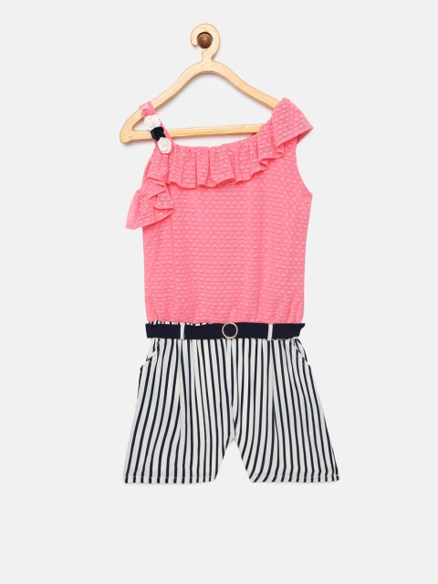 

Peppermint Peach-Coloured Striped Basic Jumpsuit