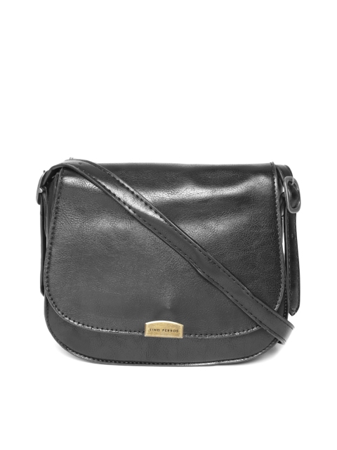 

Lino Perros Black Solid Sling Bag