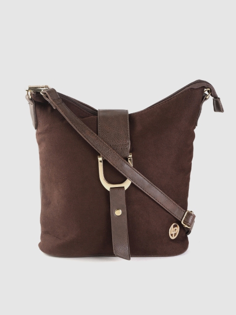 

Lino Perros Coffee Brown Solid Sling Bag