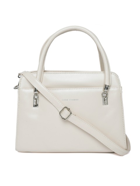 

Lino Perros Cream-Coloured Solid Handheld Bag