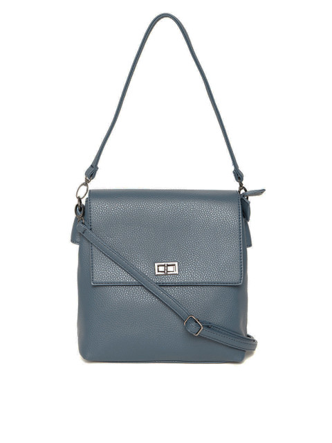 

Lino Perros Blue Solid Shoulder Bag with Detachable Sling Strap