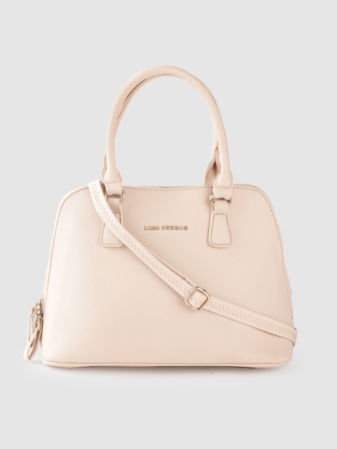 

Lino Perros Beige Saffiano Textured Structured Handheld Bag