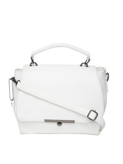 

Lino Perros White Solid Satchel