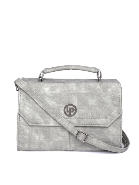 

Lino Perros Grey Solid Satchel with Detachable Sling Strap