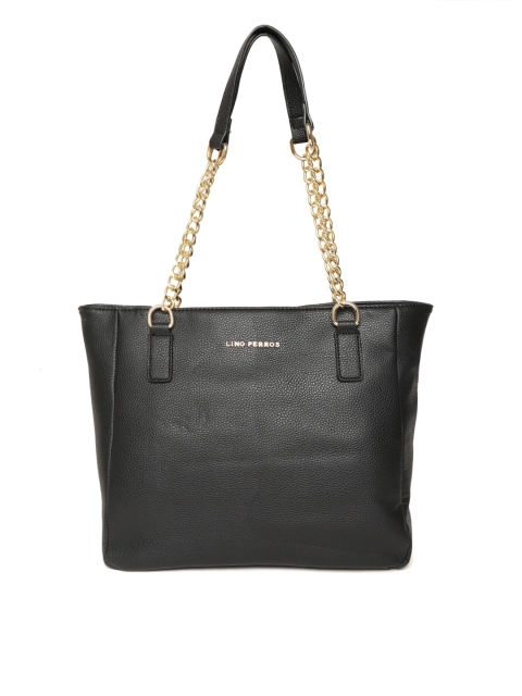 

Lino Perros Black Solid Shoulder Bag