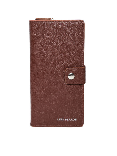 

Lino Perros Women Brown Solid Two Fold Wallet