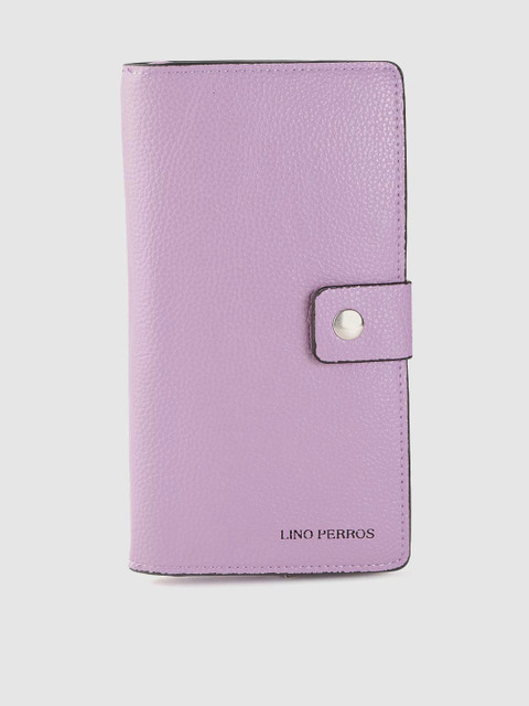 

Lino Perros Women Lavender Solid Two Fold Wallet