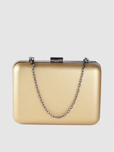 

Lino Perros Gold-Toned Solid Box Clutch