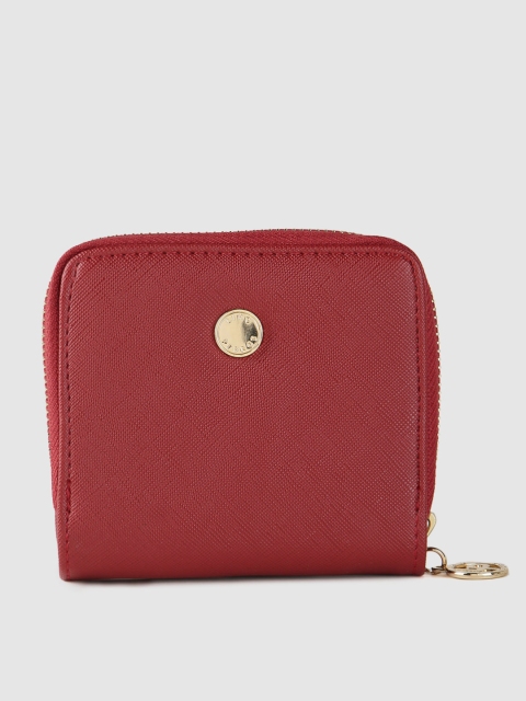 

Lino Perros Women Maroon Solid Zip Around Wallet