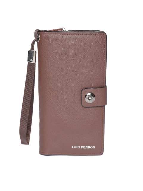 

Lino Perros Women Brown Solid Two Fold Wallet