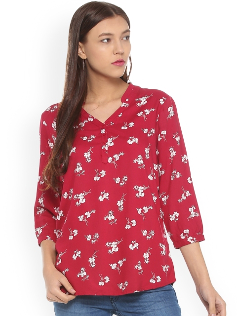

People Women Pink Printed Top