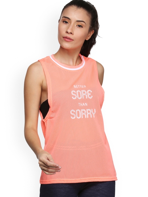 

People Women Orange Printed Top