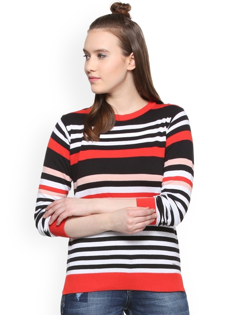 

People Women Red & Black Striped Top