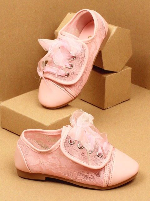 

Walktrendy Girls Pink Solid Synthetic Ballerinas