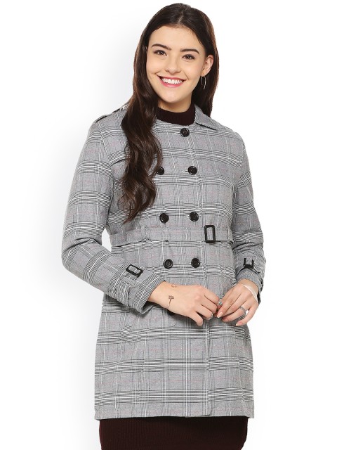 

People Women Grey Checked Bomber