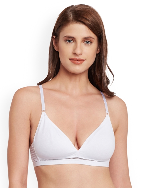

SECRETT CURVES White Solid Non-Wired Non Padded Everyday Bra OPWNTL