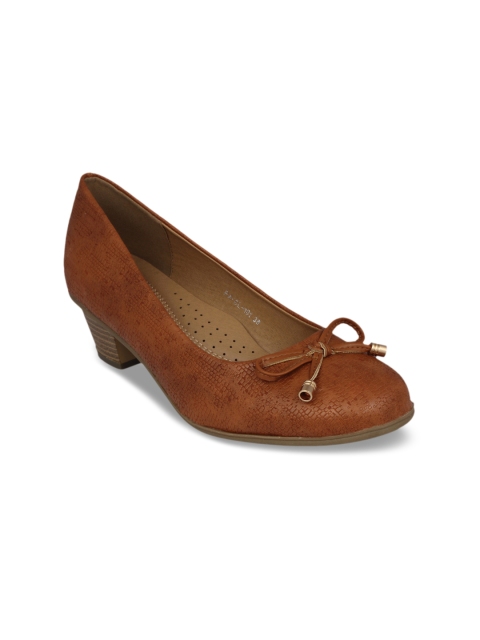 

pelle albero Women Tan Brown Solid Pumps