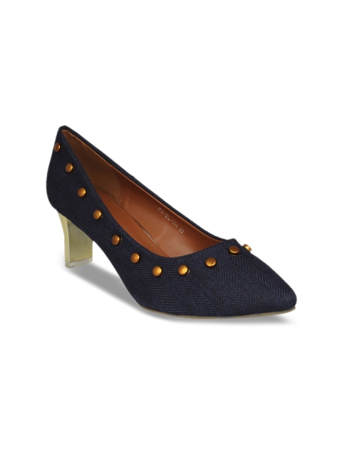 

pelle albero Women Blue Solid Pumps