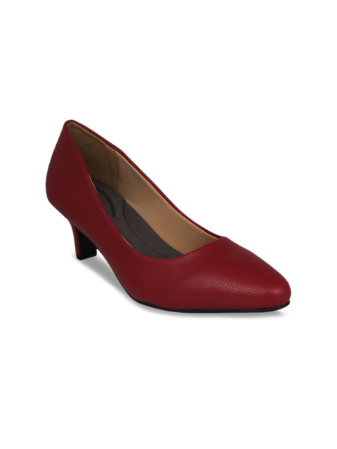 

pelle albero Women Red Solid Pumps