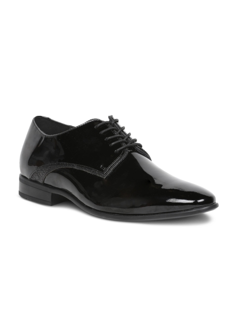

ALDO Men Black Leather Derbys