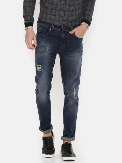 

Being Human Men Blue Skinny Fit Mid-Rise Mildly Distressed Stretchable Jeans