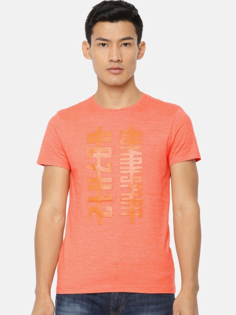 

Being Human Men Orange Printed Round Neck T-shirt