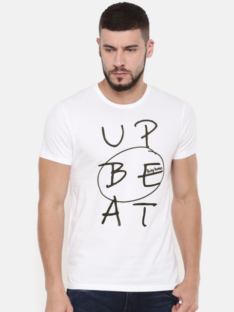 

Being Human Men White Printed Round Neck T-shirt